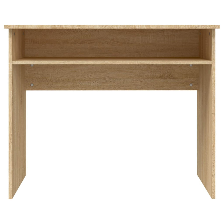 Bureau 90X50X74 Cm Bewerkt Hout Kleurig Sonoma eiken