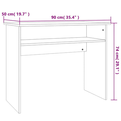 Bureau 90X50X74 Cm Bewerkt Hout Kleurig Sonoma eiken