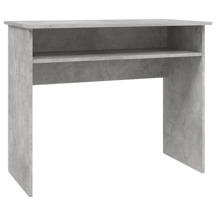 Bureau 90X50X74 Cm Bewerkt Hout Betongrijs