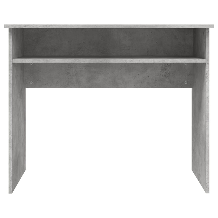 Bureau 90X50X74 Cm Bewerkt Hout Betongrijs