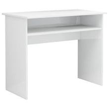 Bureau 90X50X74 Cm Bewerkt Hout Hoogglans wit