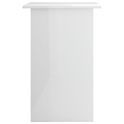 Bureau 90X50X74 Cm Bewerkt Hout Hoogglans wit
