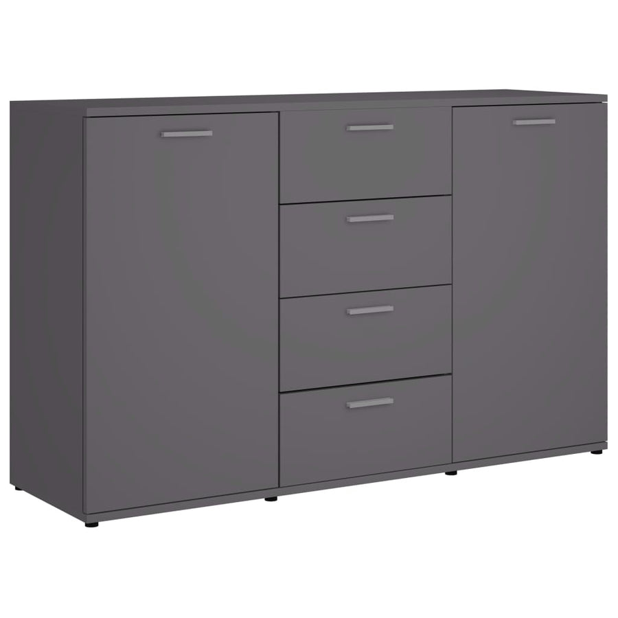 Dressoir 120x35,5x75 cm bewerkt hout grijs