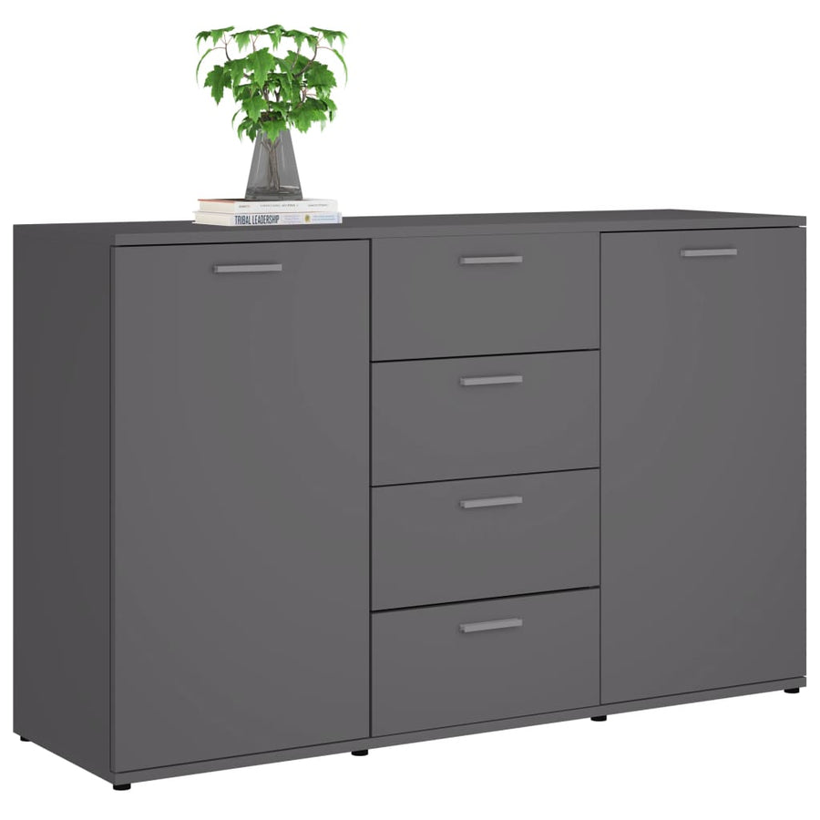 Dressoir 120x35,5x75 cm bewerkt hout grijs