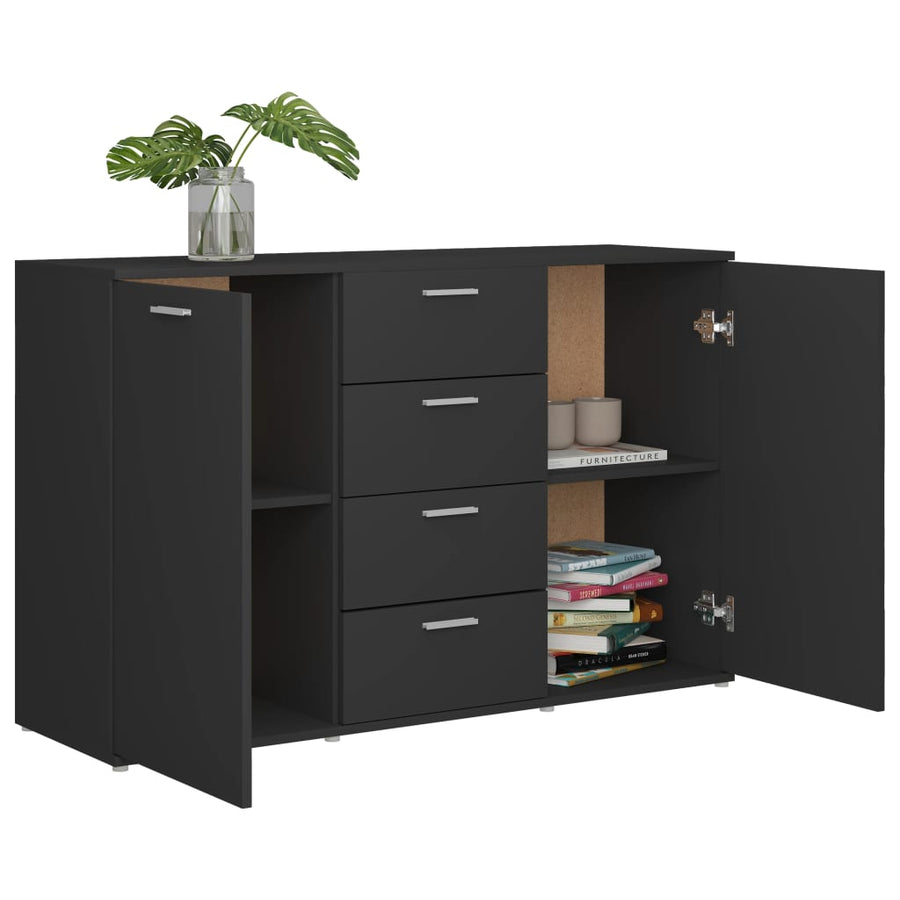 Dressoir 120x35,5x75 cm bewerkt hout grijs