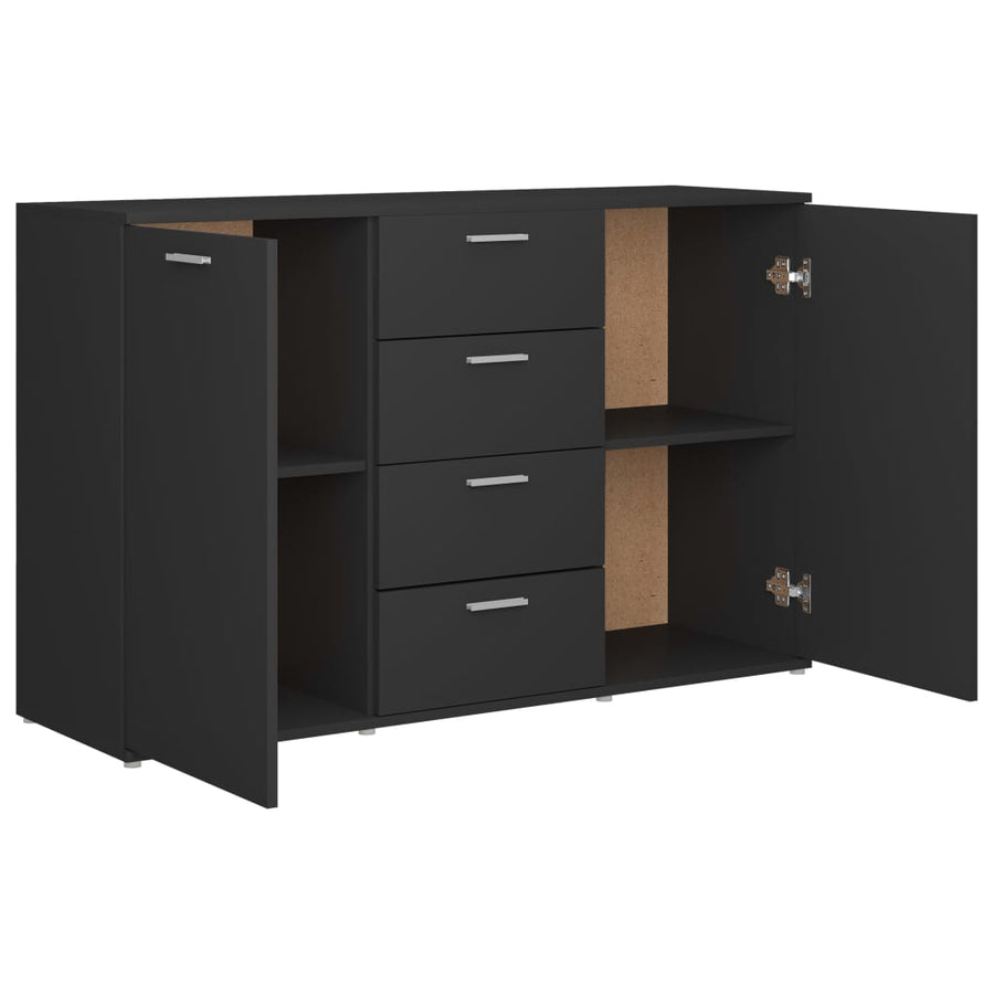 Dressoir 120x35,5x75 cm bewerkt hout grijs