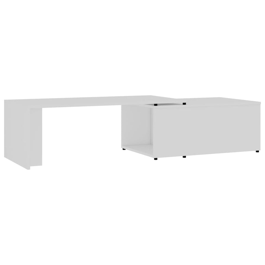 Salontafel 150x50x35 cm bewerkt hout wit Wit