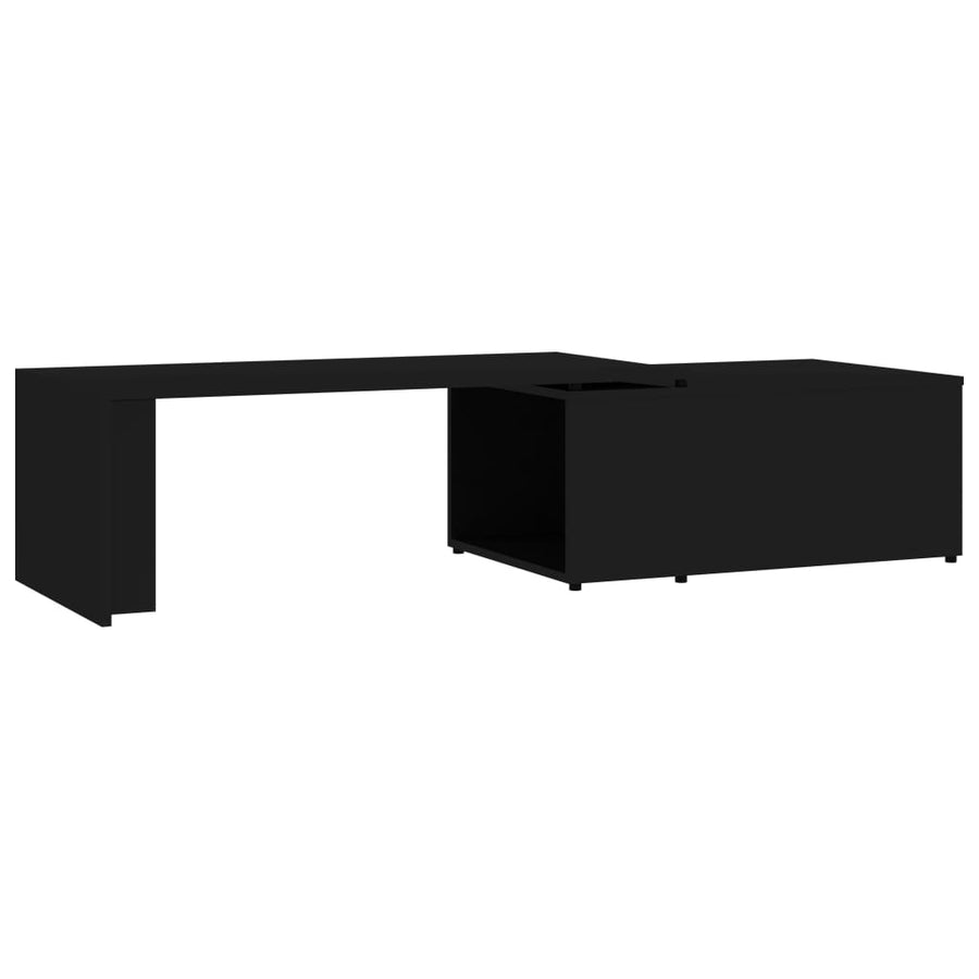 Salontafel 150x50x35 cm bewerkt hout zwart Zwart
