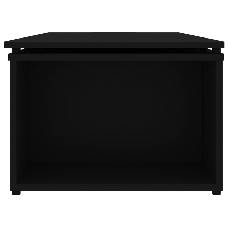 Salontafel 150x50x35 cm bewerkt hout zwart Zwart
