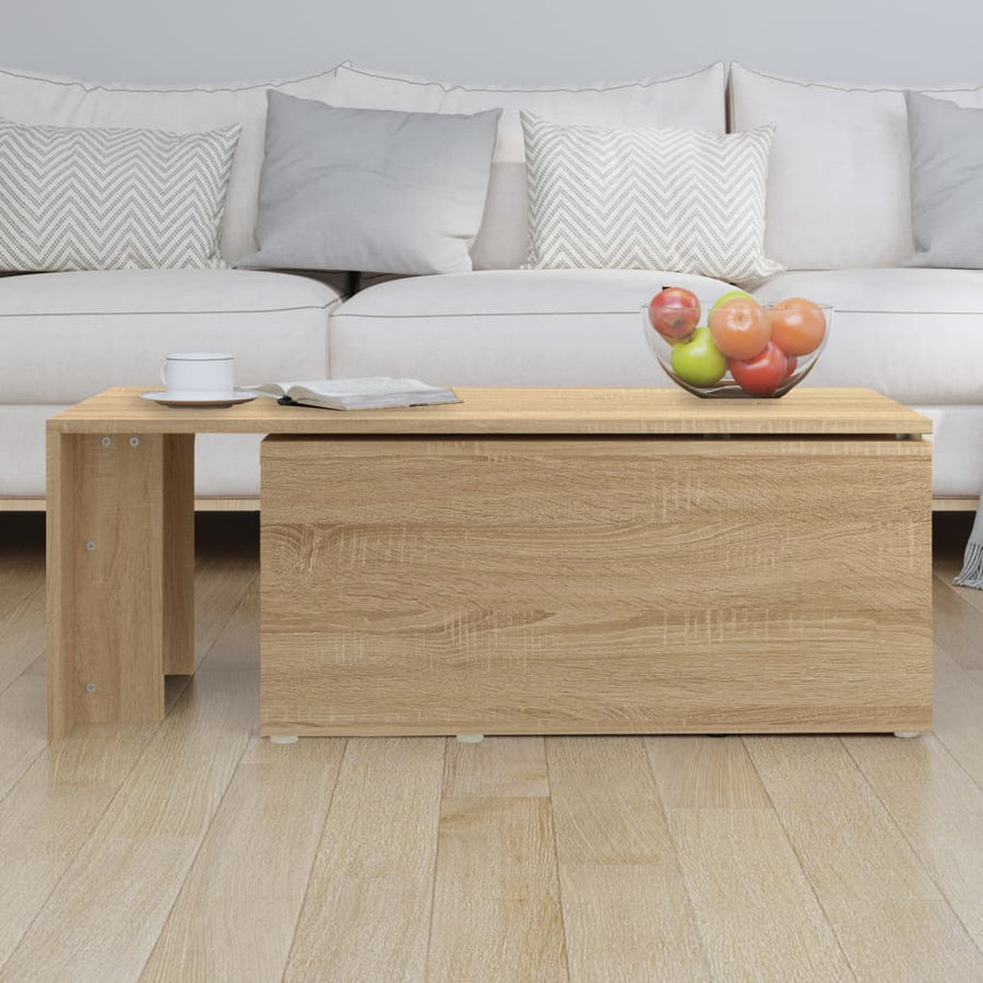 Salontafel 150x50x35 cm bewerkt hout sonoma eikenkleurig Sonoma eiken