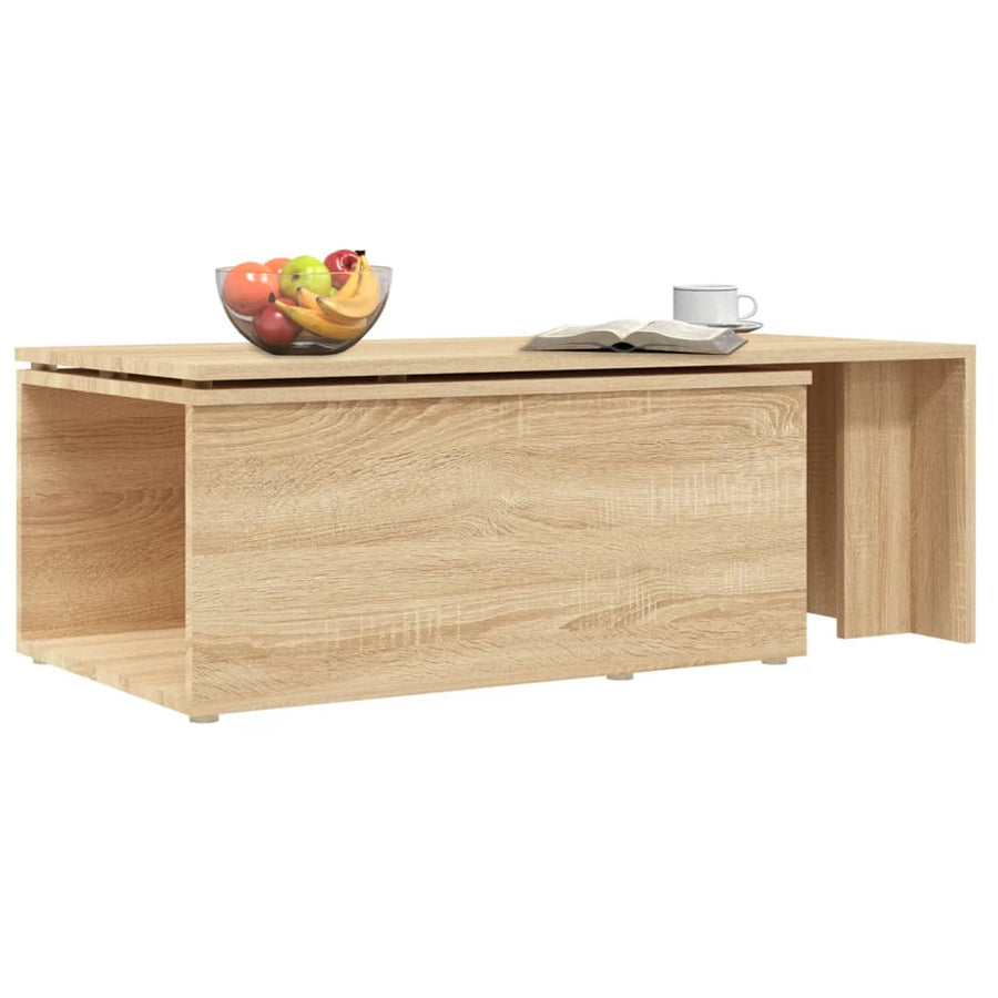 Salontafel 150x50x35 cm bewerkt hout sonoma eikenkleurig Sonoma eiken