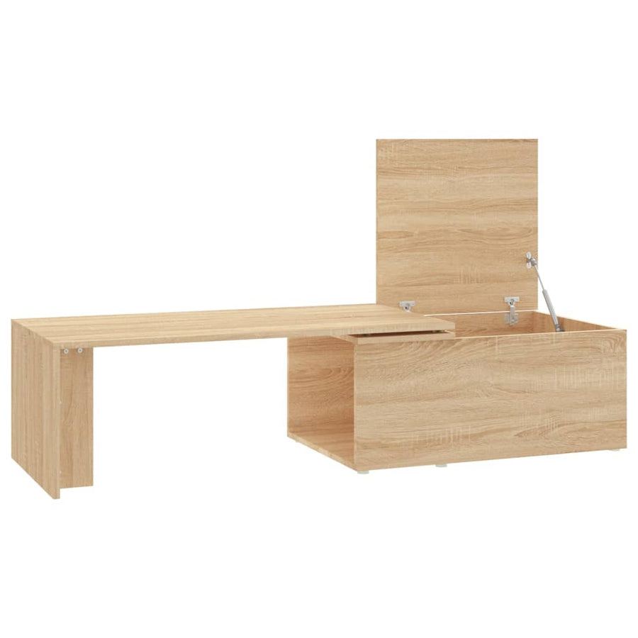 Salontafel 150x50x35 cm bewerkt hout sonoma eikenkleurig Sonoma eiken