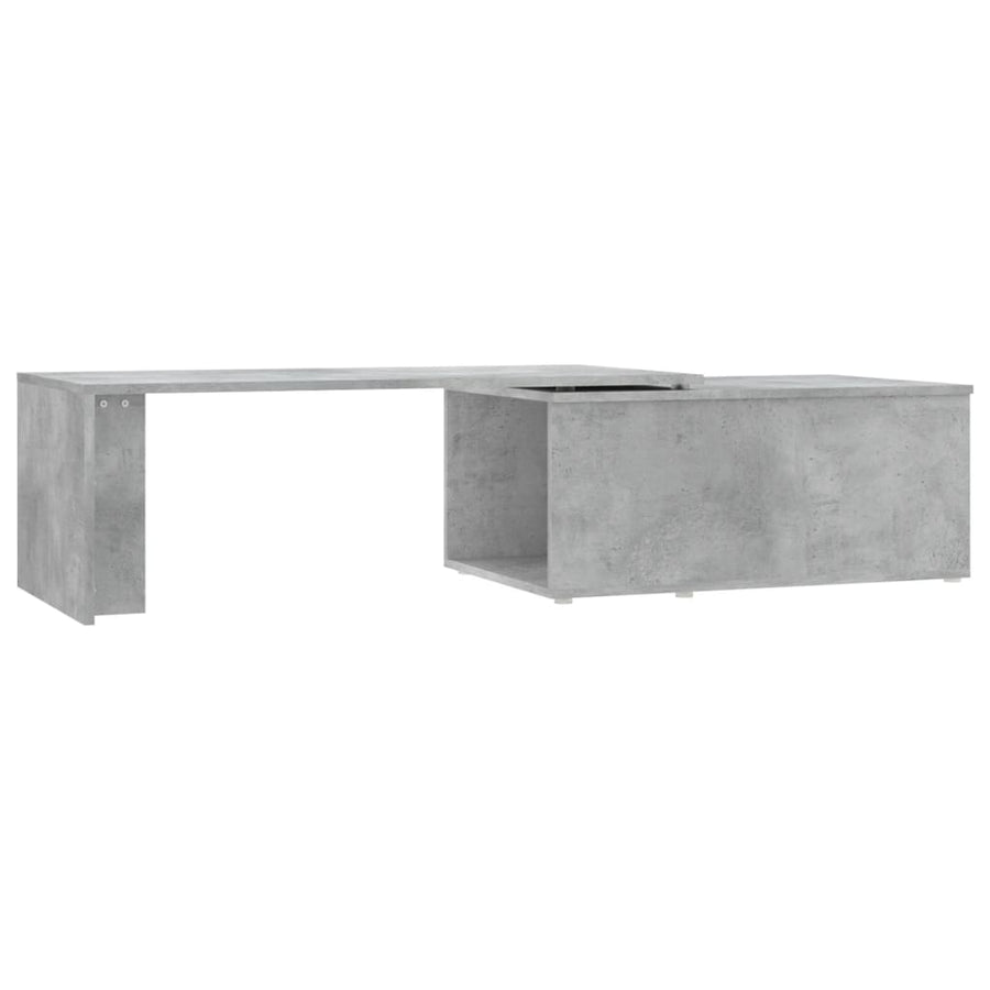 Salontafel 150x50x35 cm bewerkt hout betongrijs Betongrijs