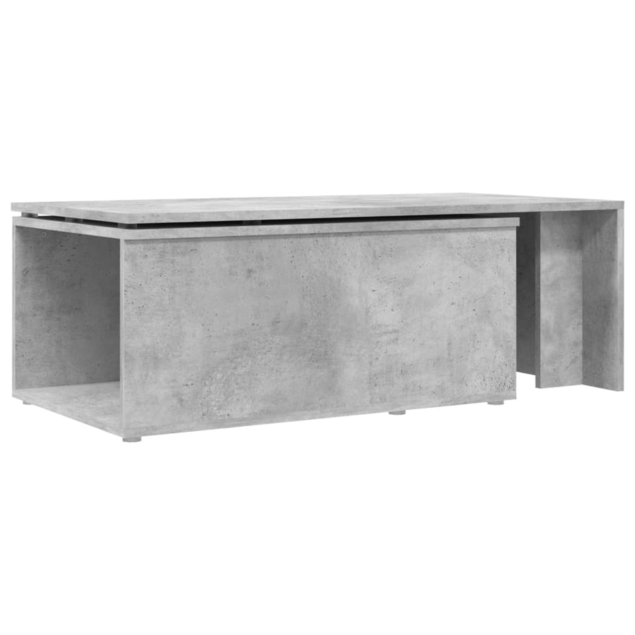 Salontafel 150x50x35 cm bewerkt hout betongrijs Betongrijs