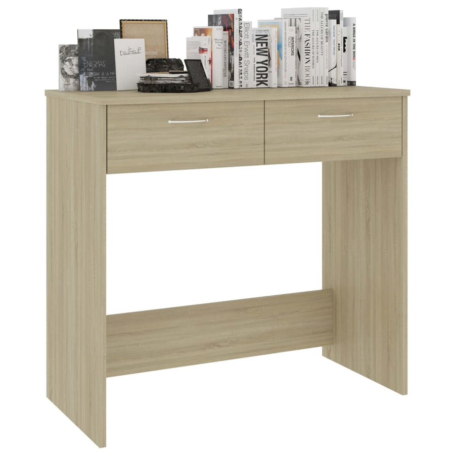 Bureau 80X40X75 Cm Bewerkt Hout Kleurig Sonoma eiken