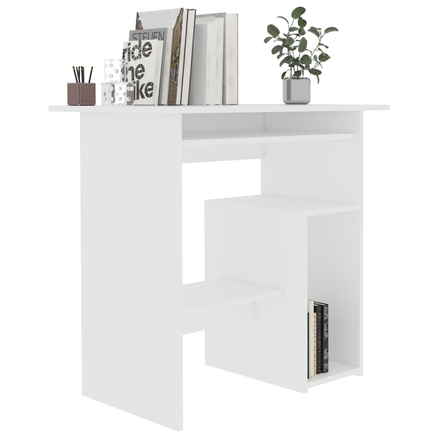 Bureau 80x45x74 cm spaanplaat wit Wit