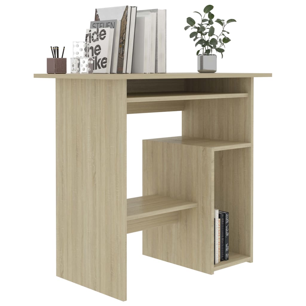 Bureau 80x45x74 cm spaanplaat sonoma eikenkleurig Sonoma eiken