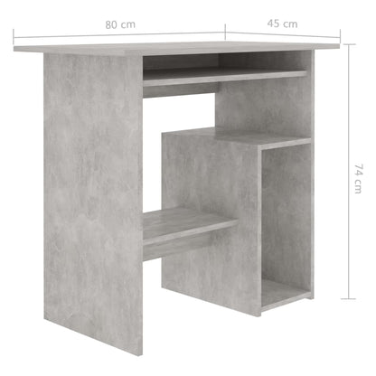 Bureau 80X45X74 Cm Spaanplaat Betongrijs