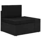 Hoekbank poly rattan 78,5x65,5x52 cm zwart