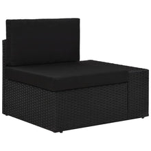 Hoekbank Met Linkerarmleuning Sectioneel Poly Rattan Zwart Hoekbank (linkerarmleuning)