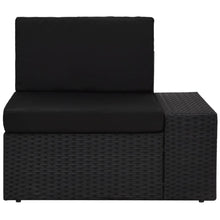 Hoekbank Met Linkerarmleuning Sectioneel Poly Rattan Zwart Hoekbank (linkerarmleuning)