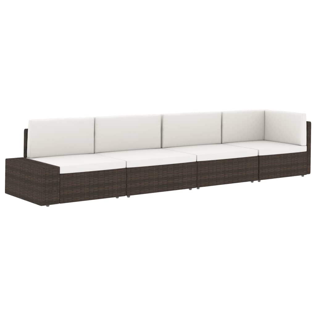 Hoekbank Met Linkerarmleuning Sectioneel Poly Rattan Zwart Hoekbank (linkerarmleuning)