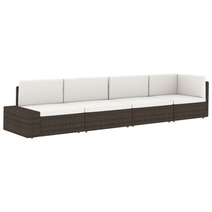 Hoekbank Met Linkerarmleuning Sectioneel Poly Rattan Zwart Hoekbank (linkerarmleuning)