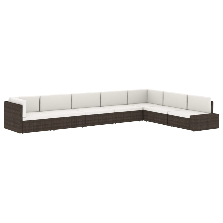 Hoekbank sectioneel poly rattan zwart