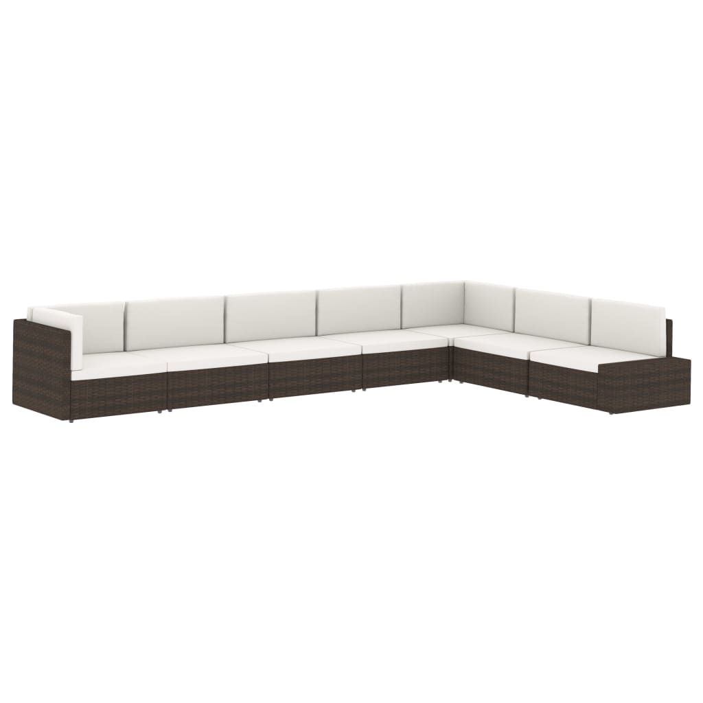 Tweezitsbank Sectioneel Poly Rattan Zwart Hoekbank (linkerarmleuning) + hoekbank (rechterarmleuning)