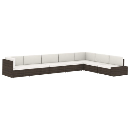 Tweezitsbank Sectioneel Poly Rattan Zwart Hoekbank (linkerarmleuning) + hoekbank (rechterarmleuning)