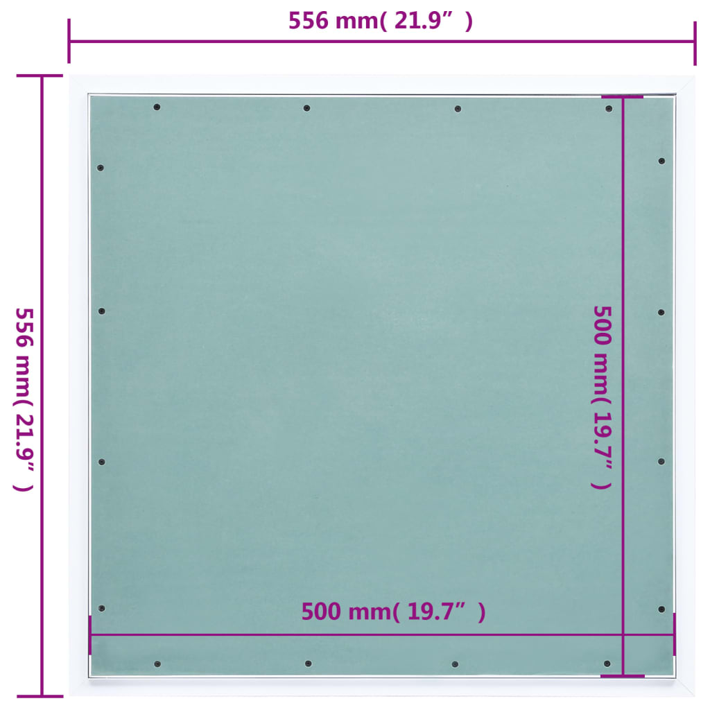 Toegangspaneel met aluminium frame en gipsplaat 500x500 mm 500 x 500 mm