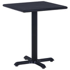 Tuintafel 60x60x75 cm zwart kunststofhout metaal