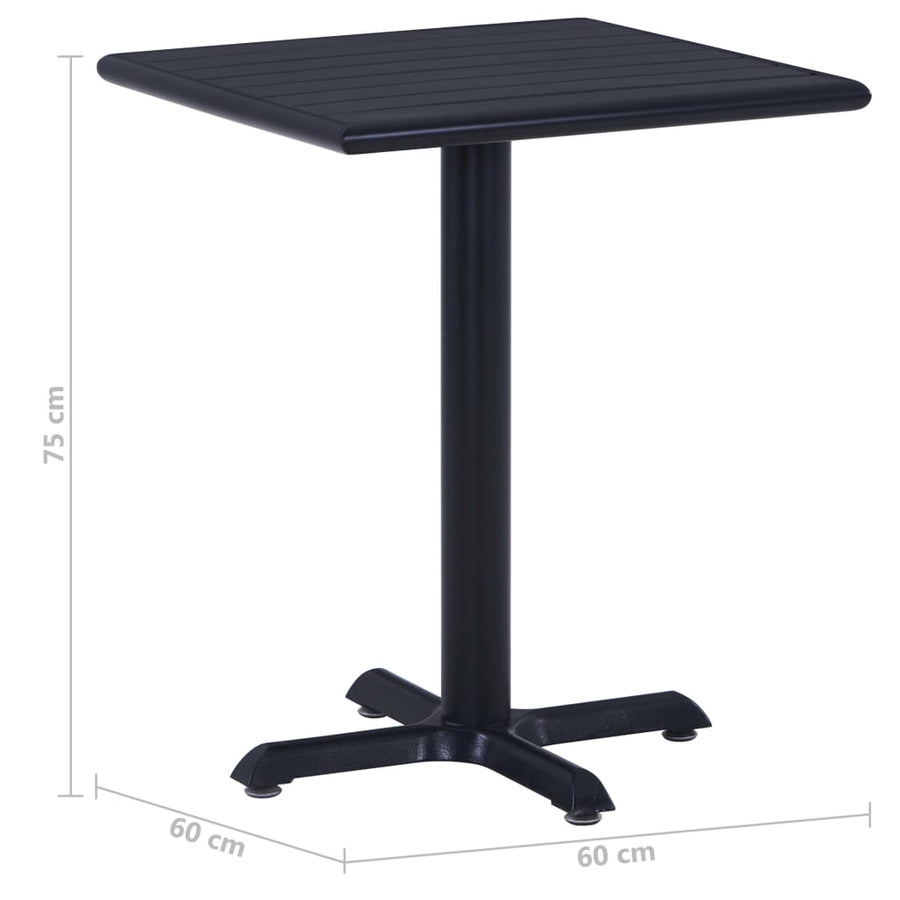 Tuintafel 60X60X75 Cm Zwart 1 60 x 60 x 75 cm