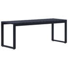 Garden bench 120.5 cm PS board black