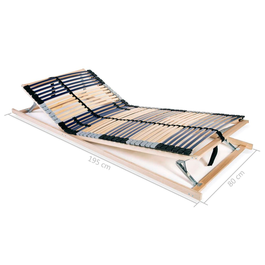 Lattenbodems 2 St Met 7 Zones 80 x 200 cm 42 latten