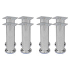 Bench legs 8 pcs round 180 mm chrome-colored