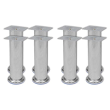 Bankpoten 8 St Rond 180 Mm Chroomkleurig