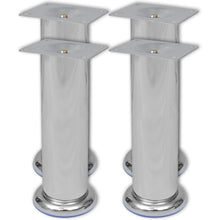 Bankpoten 8 St Rond 180 Mm Chroomkleurig