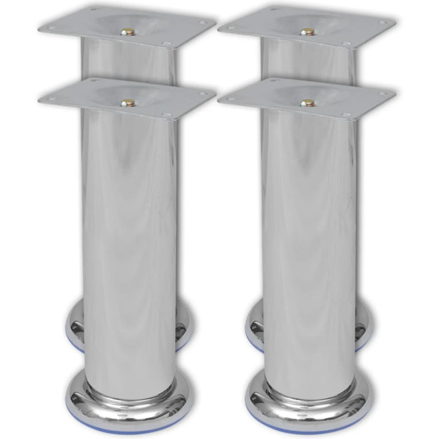 Bankpoten 8 St Rond 180 Mm Chroomkleurig