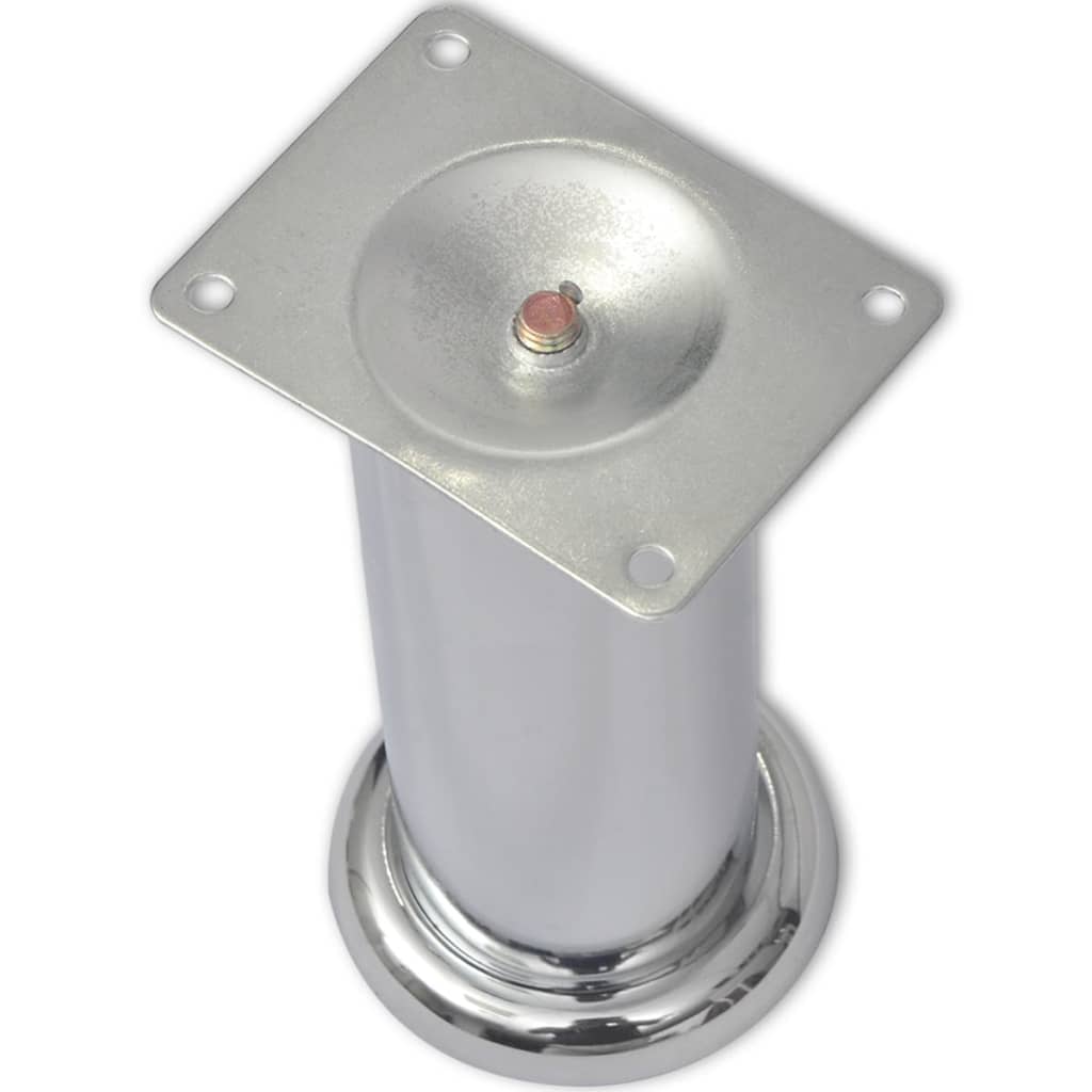 Bankpoten 8 St Rond 180 Mm Chroomkleurig