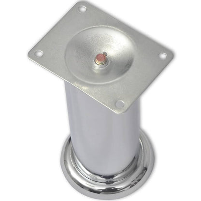 Bankpoten 8 St Rond 180 Mm Chroomkleurig