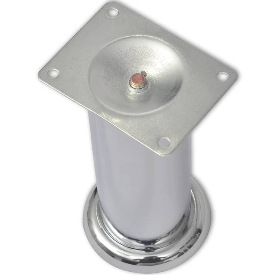 Bankpoten 8 St Rond 180 Mm Chroomkleurig