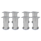 Bank legs 8 pcs round 120 mm chrome-colored