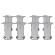 Bankpoten 8 St Rond 120 Mm Chroomkleurig