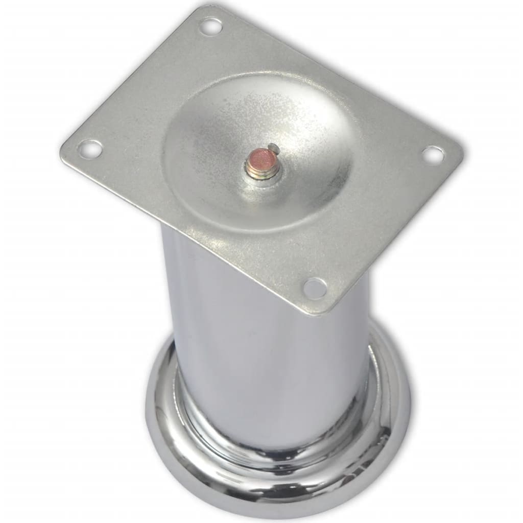 Bankpoten 8 St Rond 120 Mm Chroomkleurig