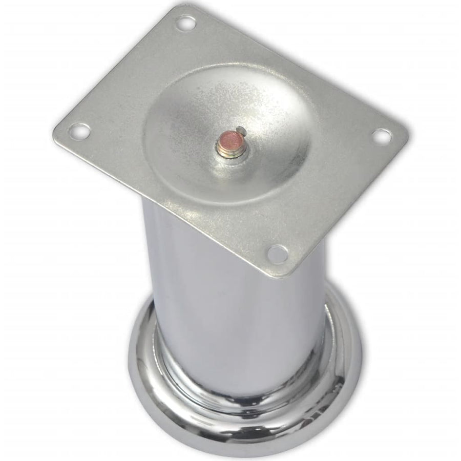 Bankpoten 8 St Rond 120 Mm Chroomkleurig