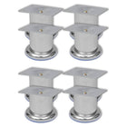 Bench legs 8 pcs round 60 mm chrome-plated