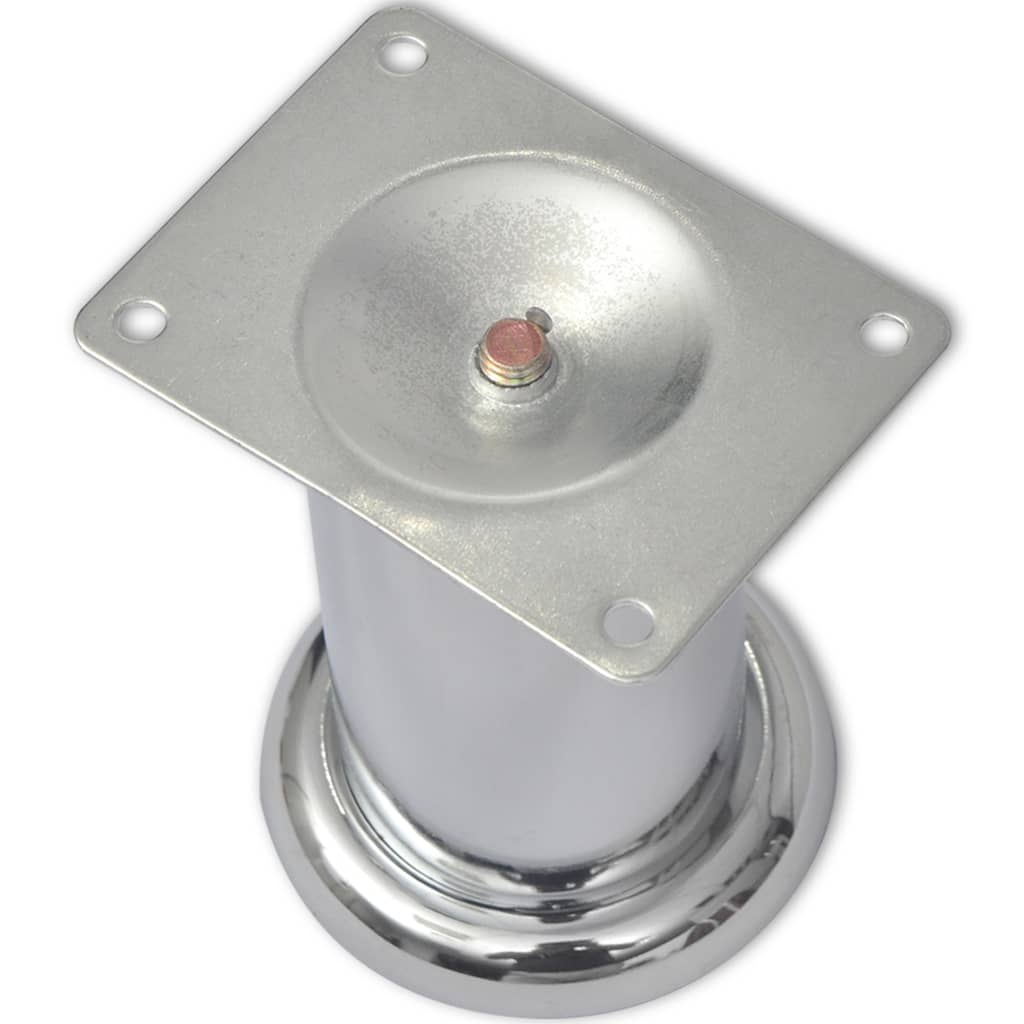 Bankpoten 8 St Rond 60 Mm Chroomkleurig