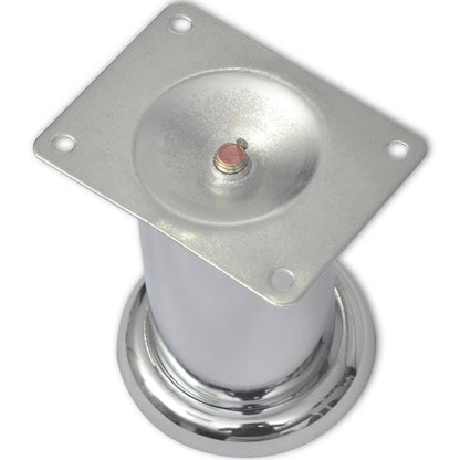 Bankpoten 8 St Rond 60 Mm Chroomkleurig