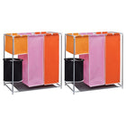 3-part Laundry Sorters 2 pcs with laundry basket
